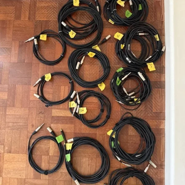 XLR to 1/4" and phono cables