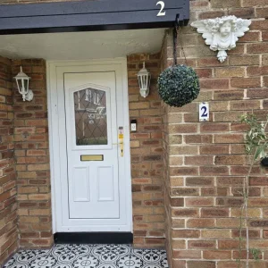 Upvc front door with frame and all fittings