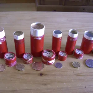 1967 UNCIRCULATED HALF CROWNS AND OLD COPPER COINS