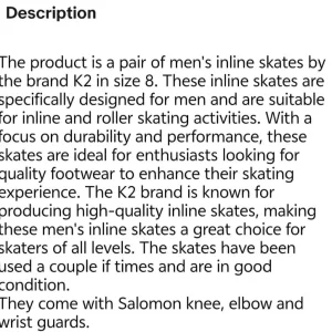 mens inline skates k2 size 8 - Image 8