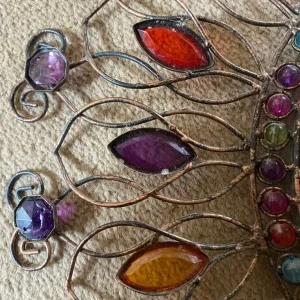 Decorative Jewelled Round Mirror - Image 2