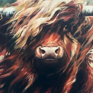 Highlight Cow Hilary Barker Print - Image 2