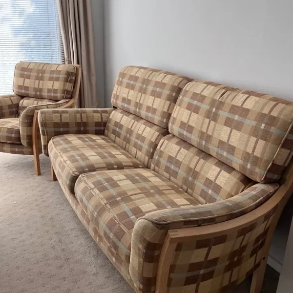 Ercol Oriel 3 seater sofa and matching armchair