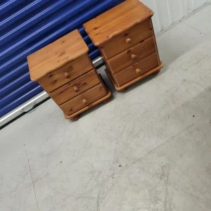 Pine bedside cabinet x2