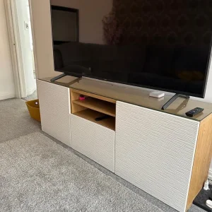 IKEA TV stand with two storage cupboards - Image 2