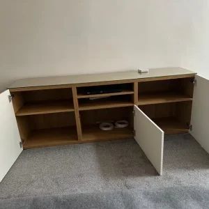 IKEA TV stand with two storage cupboards - Image 3
