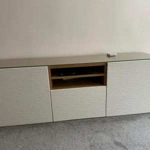 IKEA TV stand with two storage cupboards