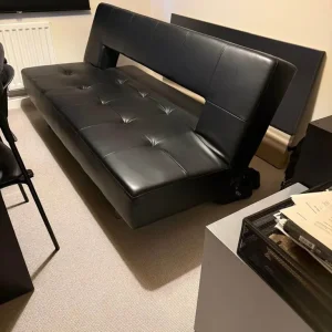 Leather sofa bed - Image 2