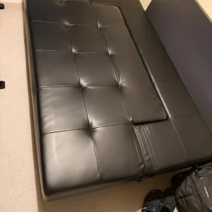 Leather sofa bed - Image 3