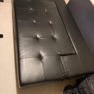 Leather sofa bed - Image 4