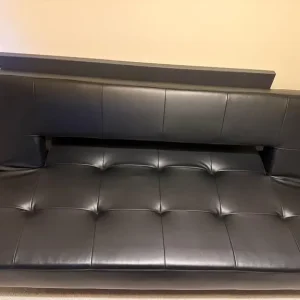 Leather sofa bed - Image 5