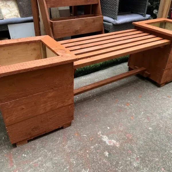 Garden adult bench seat planter