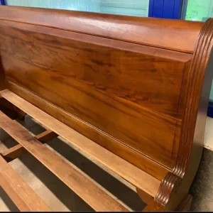 Solid teak king size sleigh bed - Image 7