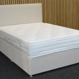 double divan bed with mattress – ready to use, no assembly needed