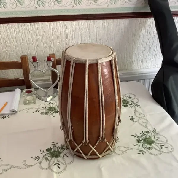 Vintage Bongo Drum 15.5" with lots of patina