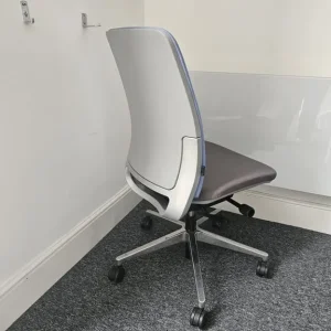 Steelcase office swivel chair blue grey - Image 2