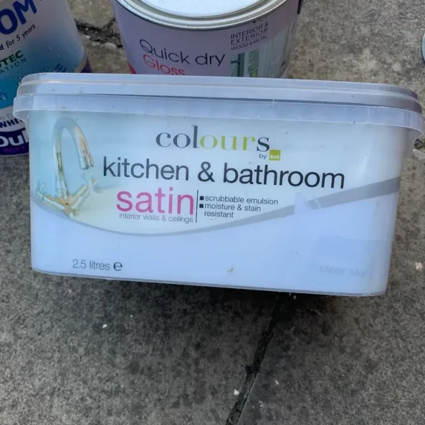 Bathroom and kitchen wood and metal paints
