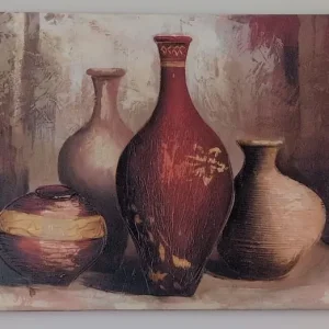 Hand painted canvas with cooking pots - Image 3