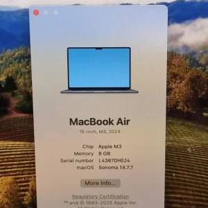 MacBook Air 15" M3 512GB 8GB RAM like new - Image 3