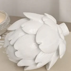 White Decorative Artichoke Ornament