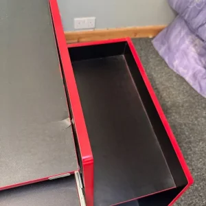 Virtuoso Horizon 5 Gaming Desk black and red with pull out keyboard tray - Image 4
