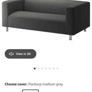 Small grey 2 seater sofa from Ikea (Klippan) - Image 2
