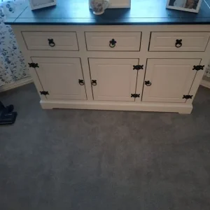 3+2 sofas from SCS plus console table, sideboard, clock and two lamps - Image 4