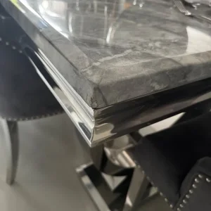 Marble table with 6 chairs - Image 4