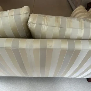 Multiyork large cream triple stripe sofa - Image 4