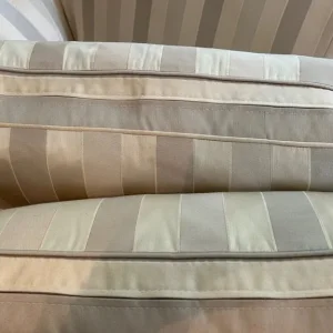 Multiyork large cream triple stripe sofa - Image 8