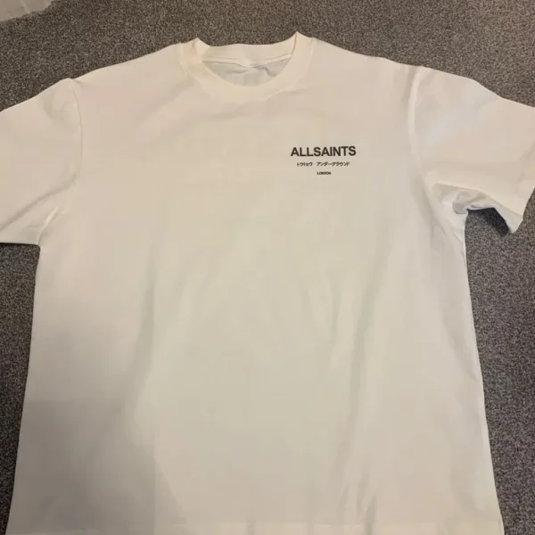 AllSaints Men’s White T-Shirt, Size Large