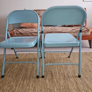 Habitat Macadam powder coated steel folding chairs - Image 3