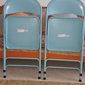 Habitat Macadam powder coated steel folding chairs - Image 4