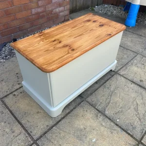 Refurbished solid pine blanket box toy box - Image 2