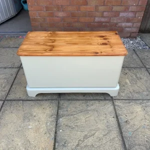 Refurbished solid pine blanket box toy box