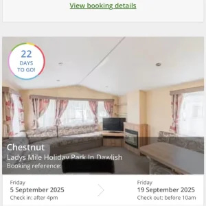 Two weeks holiday at Lady Miles park