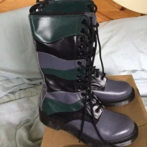 Dr Martens Nina Patchwork Leather Mid Calf Boots UK 5 EU 38 - Image 4