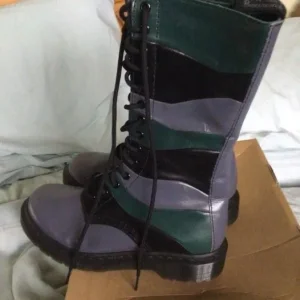 Dr Martens Nina Patchwork Leather Mid Calf Boots UK 5 EU 38