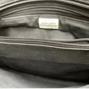 Vintage John Lewis Partnership Faux Leather Handbag Black - Image 3
