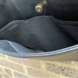Vintage John Lewis Partnership Faux Leather Handbag Black - Image 4