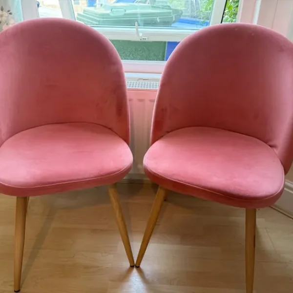 Pink Velvety Chairs