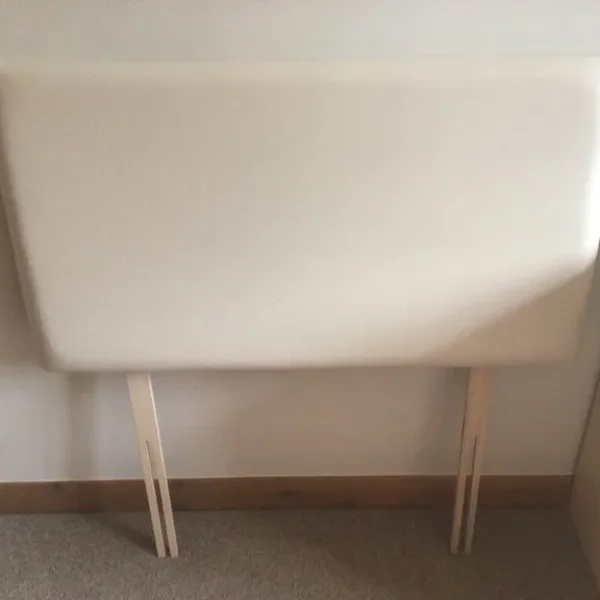Single cream faux leather headboard