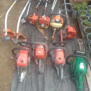Petrol strimmer, chainsaw, multi tool joblot