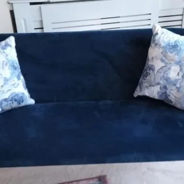 Couch blue velvet