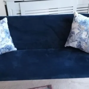 Couch blue velvet