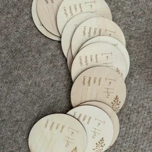 Wooden Birth Announcement Discs - Image 3