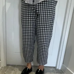 Black and White Gingham Tapered Trousers – Size S and M