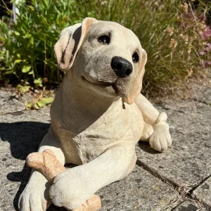 Stone Golden Labrador Garden Ornament - Image 3