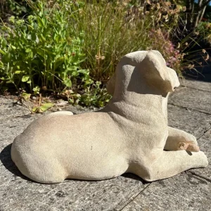 Stone Golden Labrador Garden Ornament