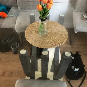 Dining table and matching side table - Image 2